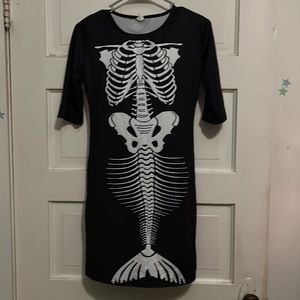 Black, Medium, Mermaid Skeleton Nightgown